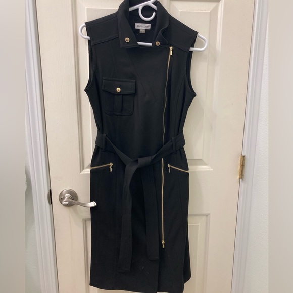 Calvin Klein Zipper Black Dress, size 8. Worn only twice! - Picture 2 of 3
